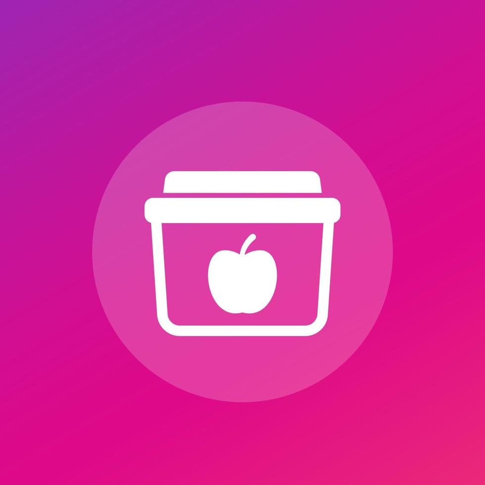 lunch box icon for web vector