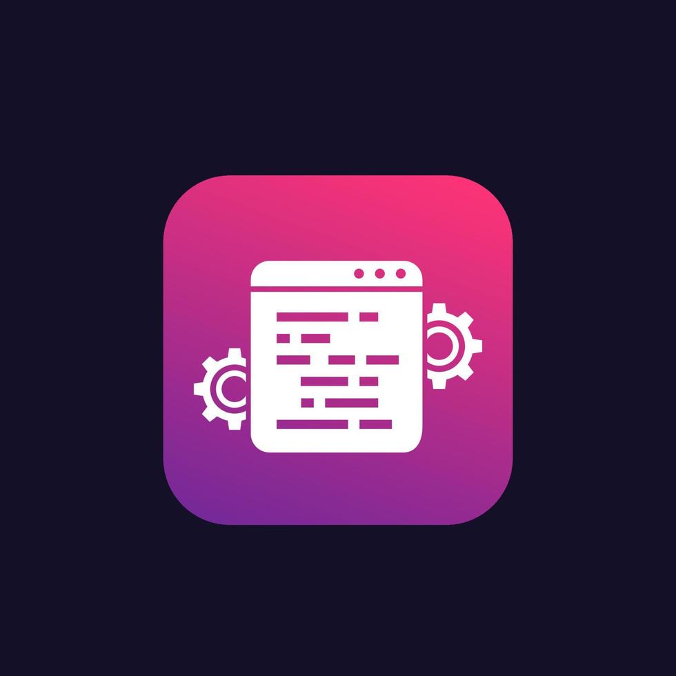 web optimization, development, coding vector icon