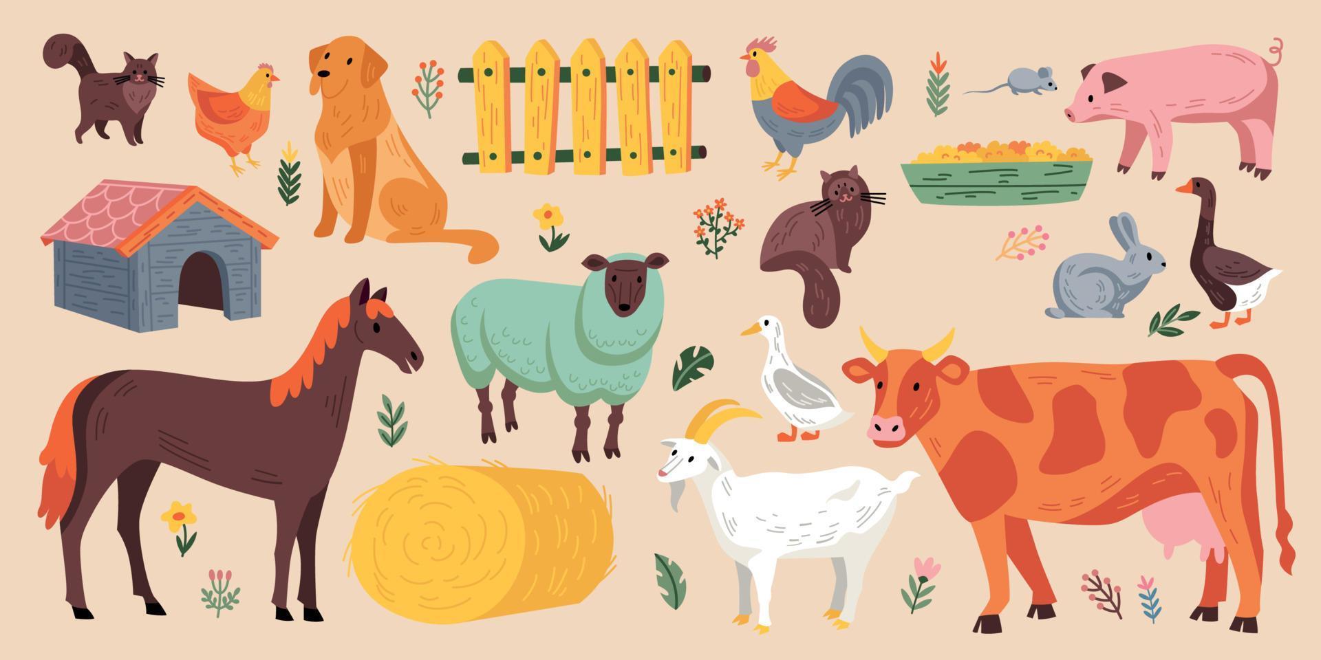 Farm Animals Set vector