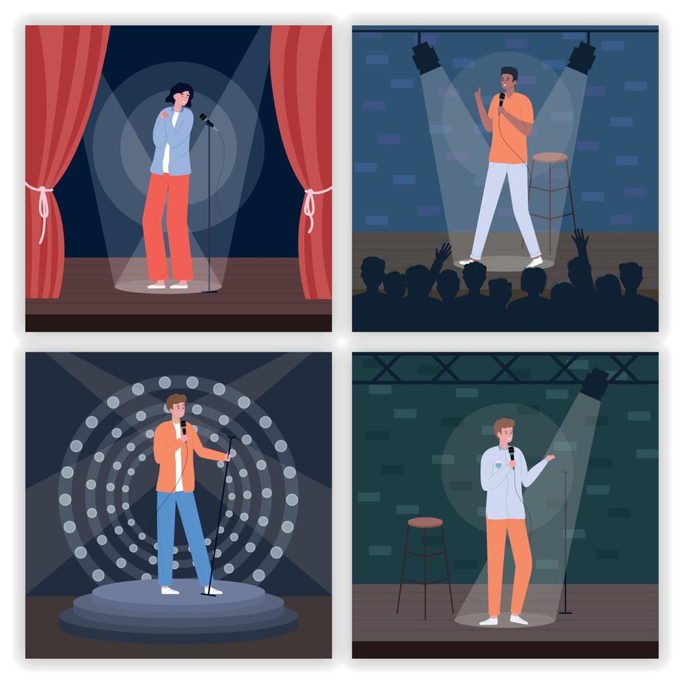 Stand Up Comedy Banners vector