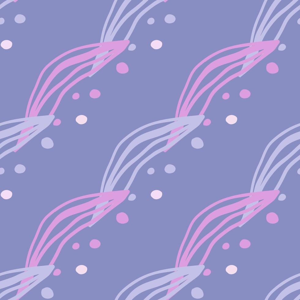 Abstract linear leaves tropical seamless pattern. Rainforest line background. vector