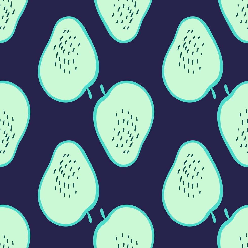 Creative apple seamless pattern in doodle style. Fruis wallpaper. vector