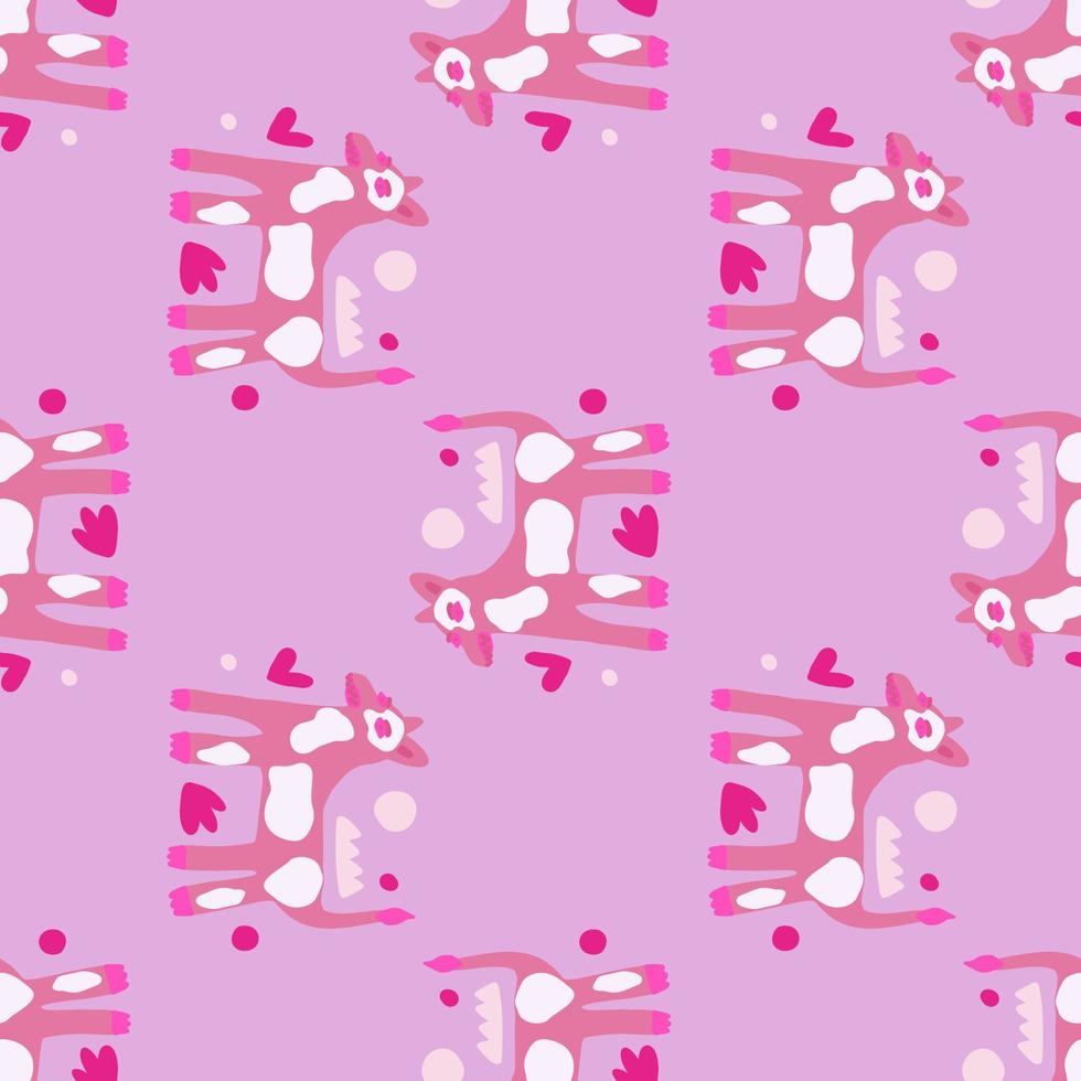 Contemporary dog seamless pattern. Abstract animals endless wallpaper. vector