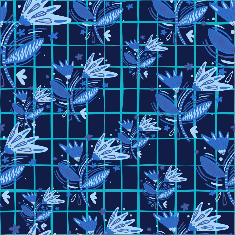 Seamless pattern with flowers and leaves. vector