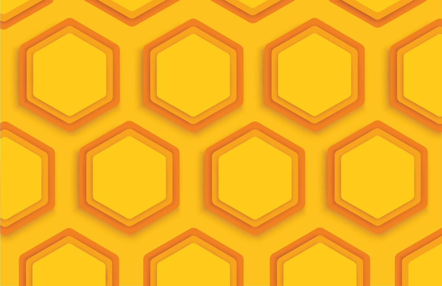 yellow hexagon background template vector illustration