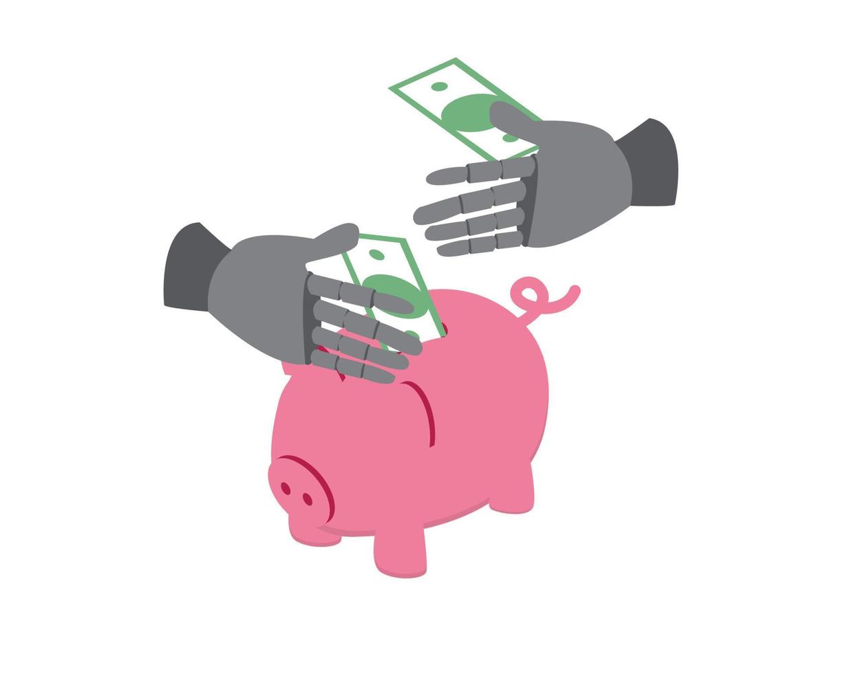 bot de comercio o sistema de comercio automatizado para usar robot o ai para la inversión vector