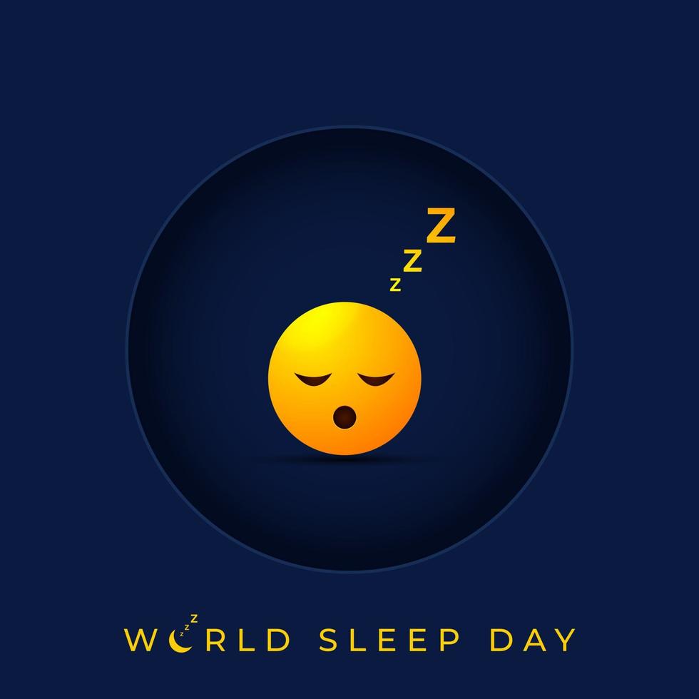 World Sleep Day Social Media Post Design vector
