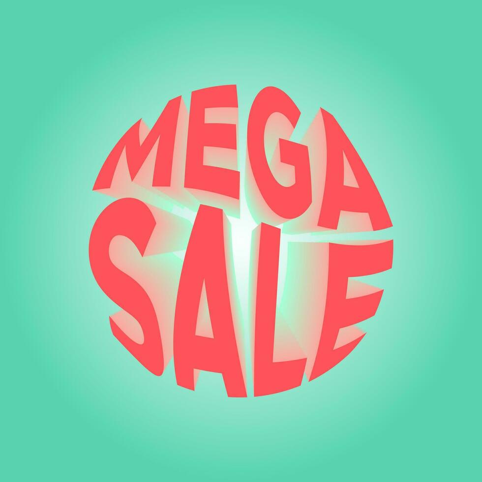 Vector of Mega Sale. Perfect for promotion content, marketing content, etc.