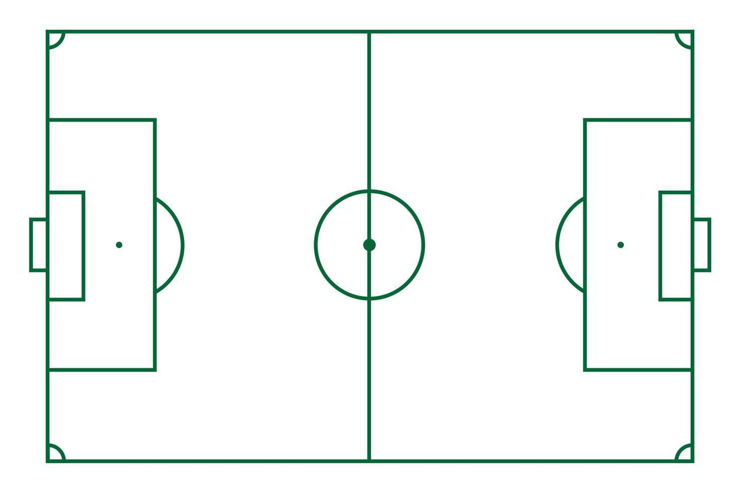 Top view of green football pitch or soccer field 6408131 Vector Art at Vecteezy