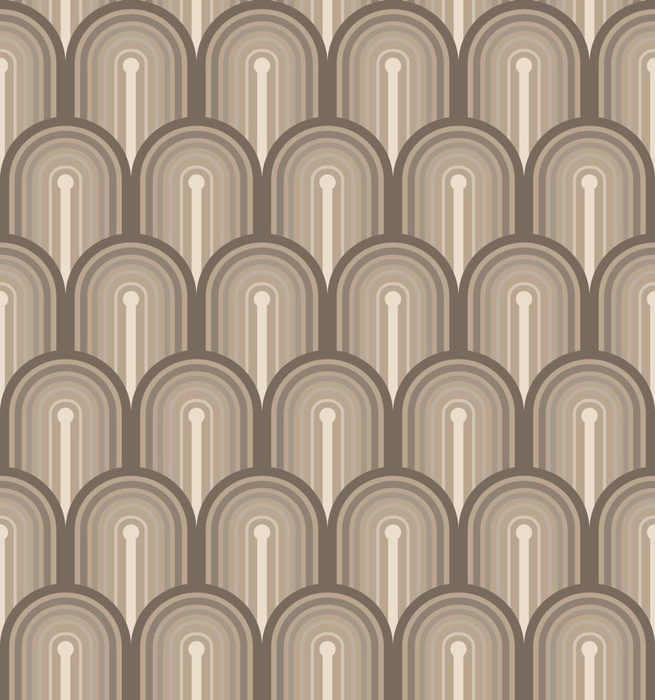 BEIGE SEAMLESS BACKGROUND WITH ARCHES IN PASTEL COLORS vector