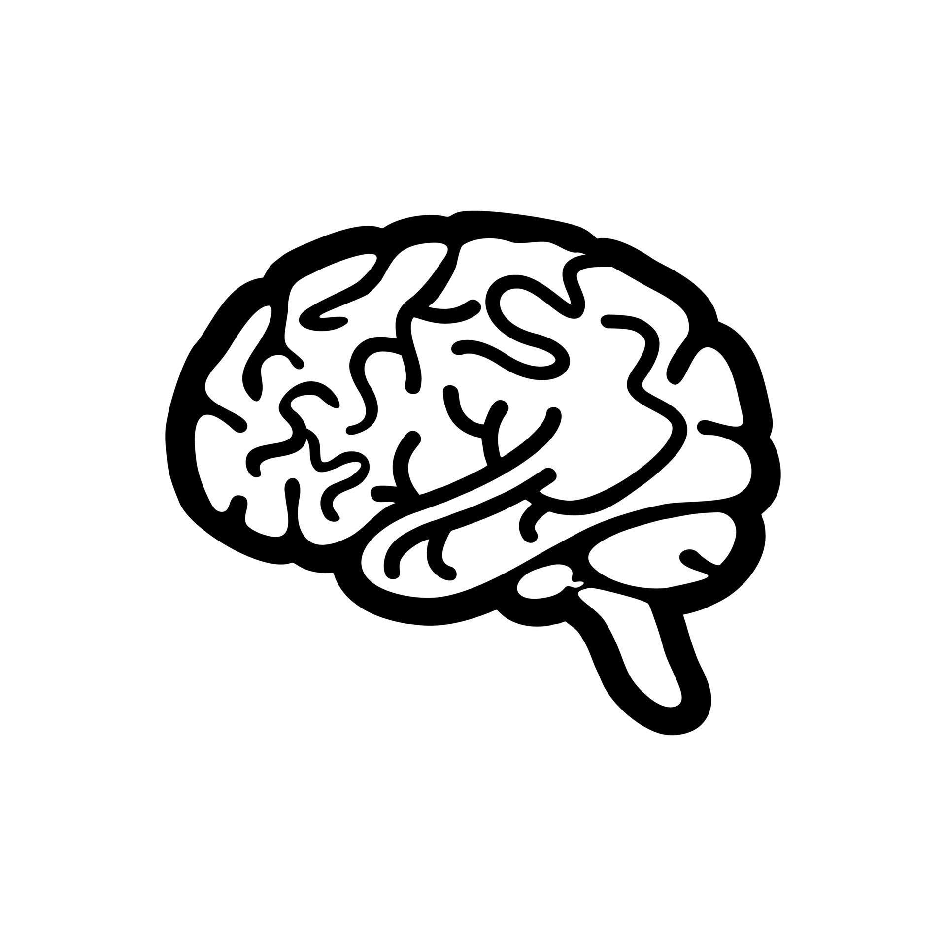 Brain icon isolated on white background. Brain icon vector similar