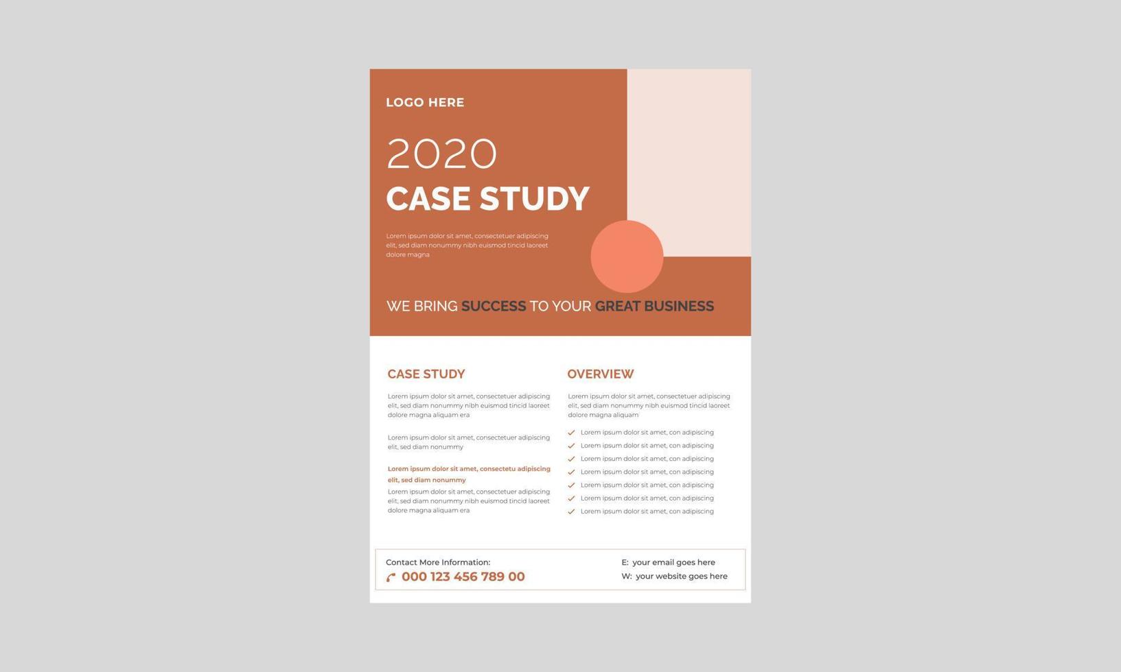 Case Study Template, Flyer Template, Poster design with Case Study, Case Study Template vector