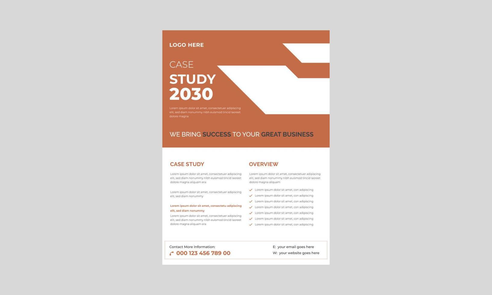 Case Study Template, Flyer Template, Poster design with Case Study, Case Study Template vector