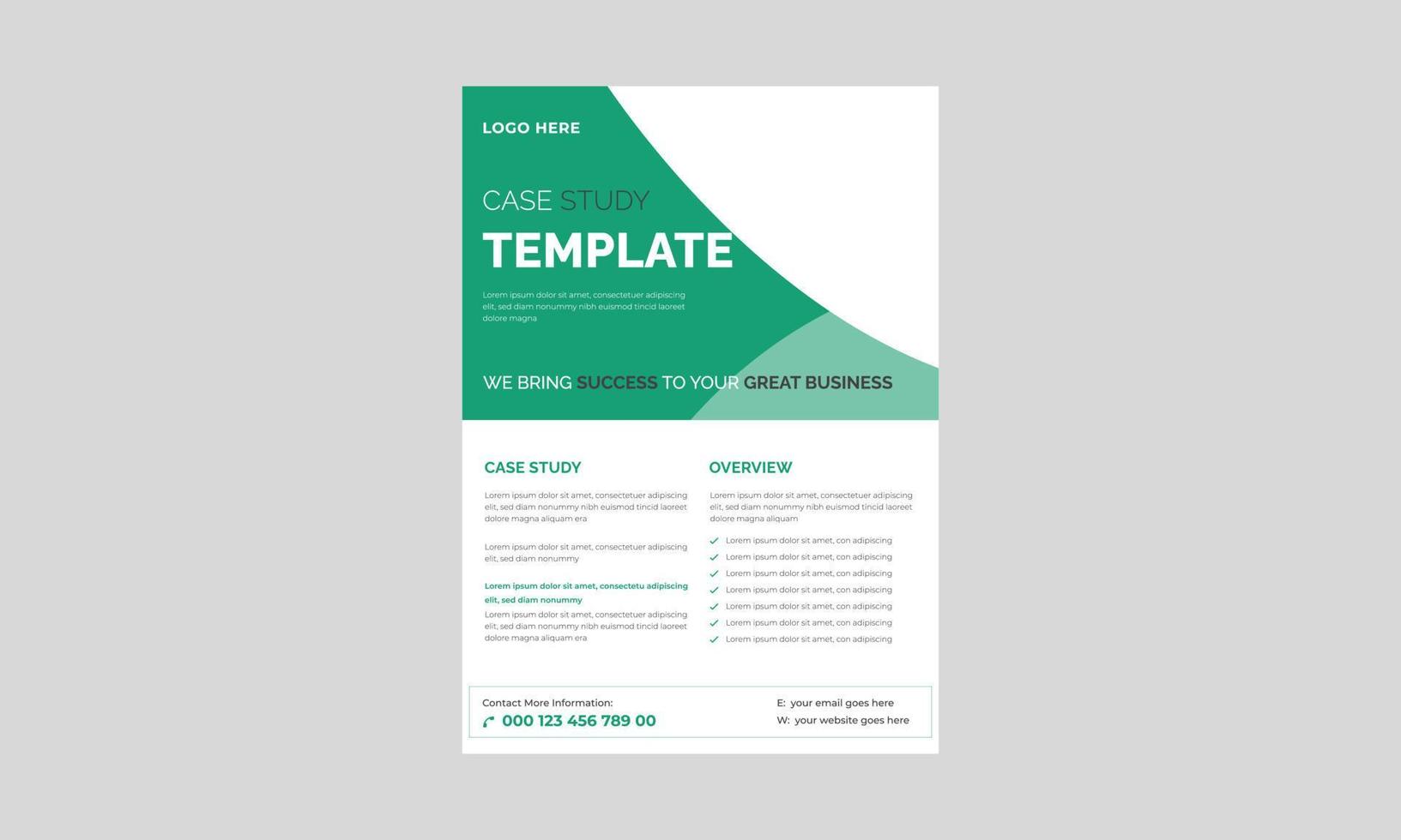 Case Study Template, Flyer Template, Poster design with Case Study, Case Study Template vector
