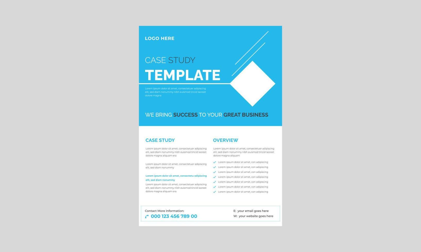 Case Study Template, Flyer Template, Poster design with Case Study, Case Study Template vector