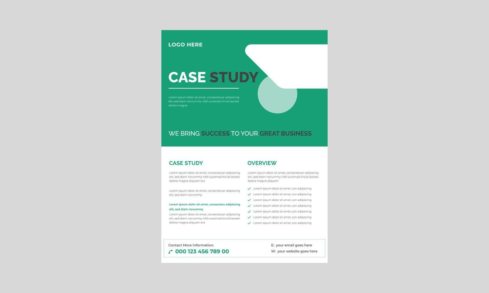 Case Study Template, Flyer Template, Poster design with Case Study, Case Study Template vector