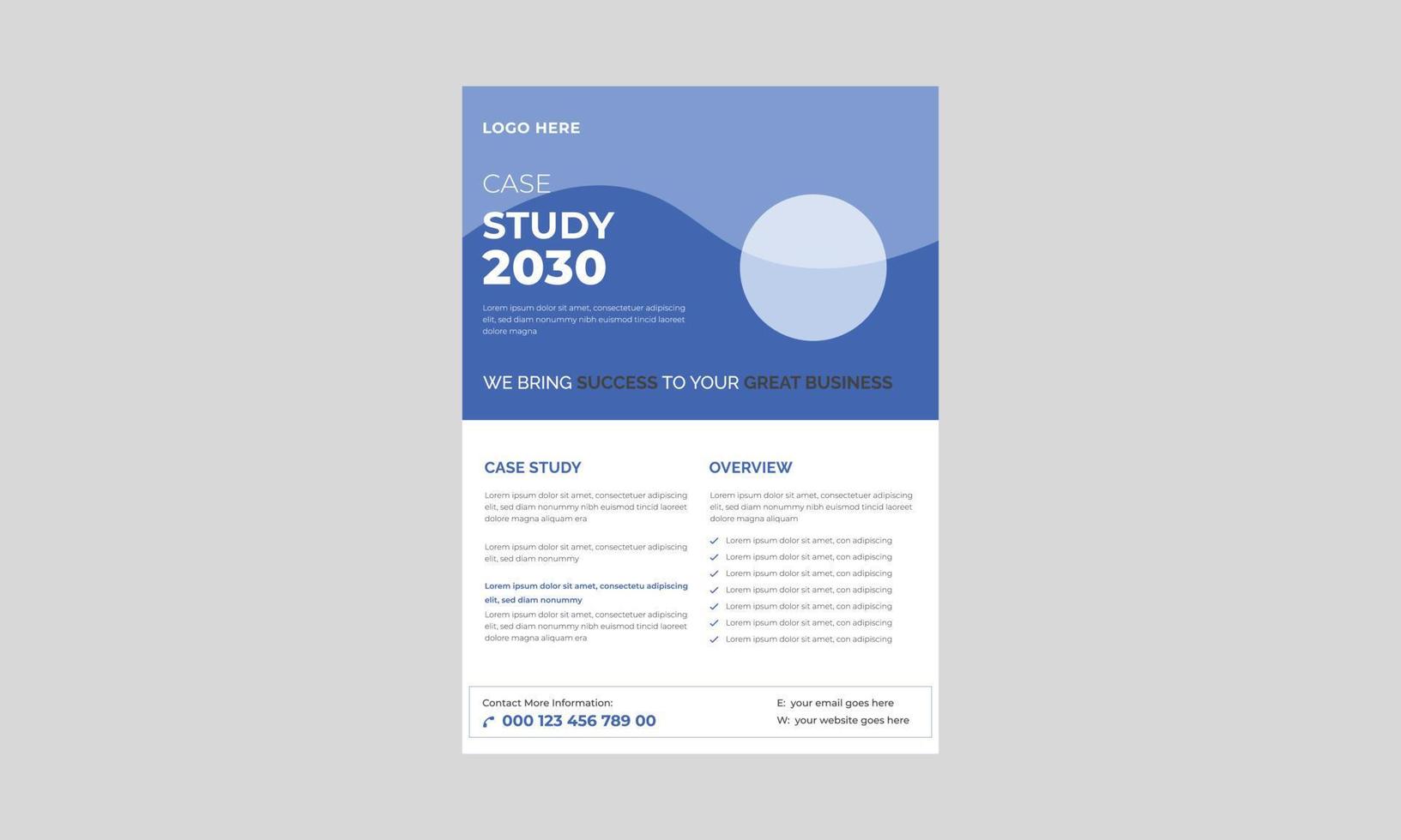 Case Study Template, Flyer Template, Poster design with Case Study, Case Study Template vector