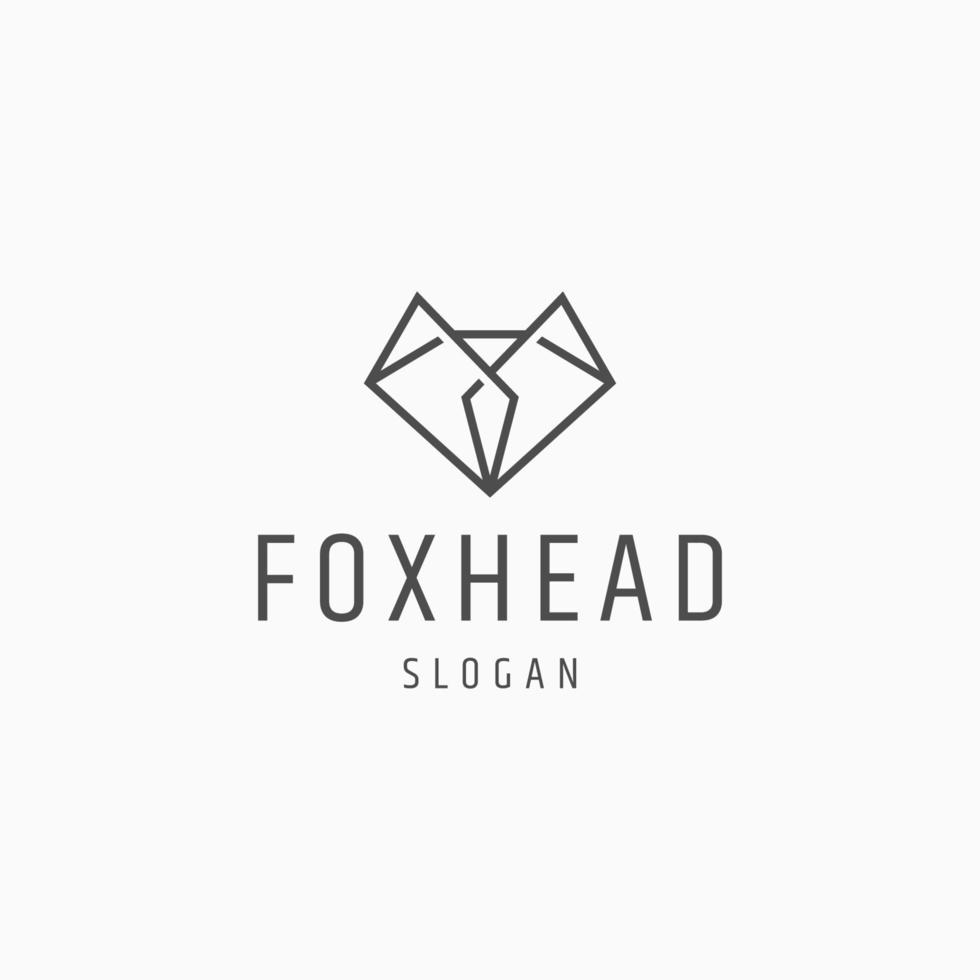 Fox head logo icon design template vector