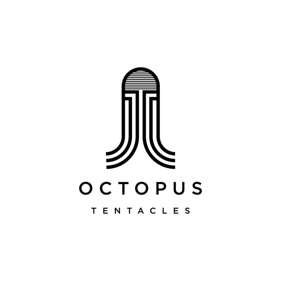 Octopus logo icon design template vector