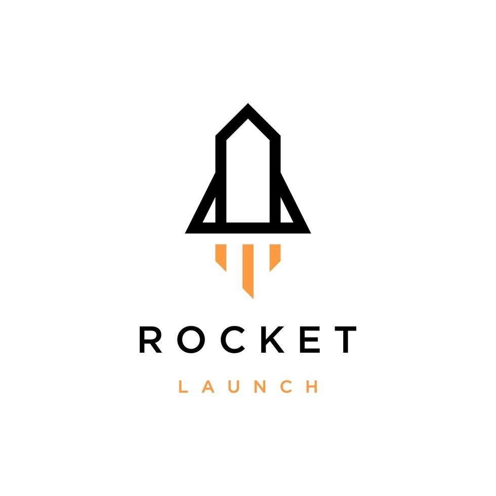 Rocket logo icon design template vector