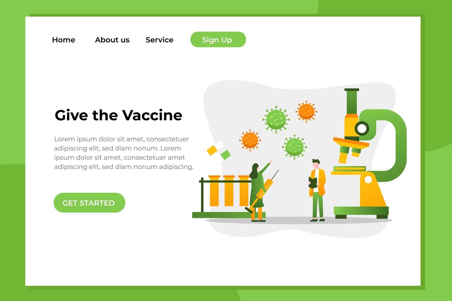 Unique modern flat design concept of Vaccination Concept for website and mobile apps. Easy to edit and customize vector