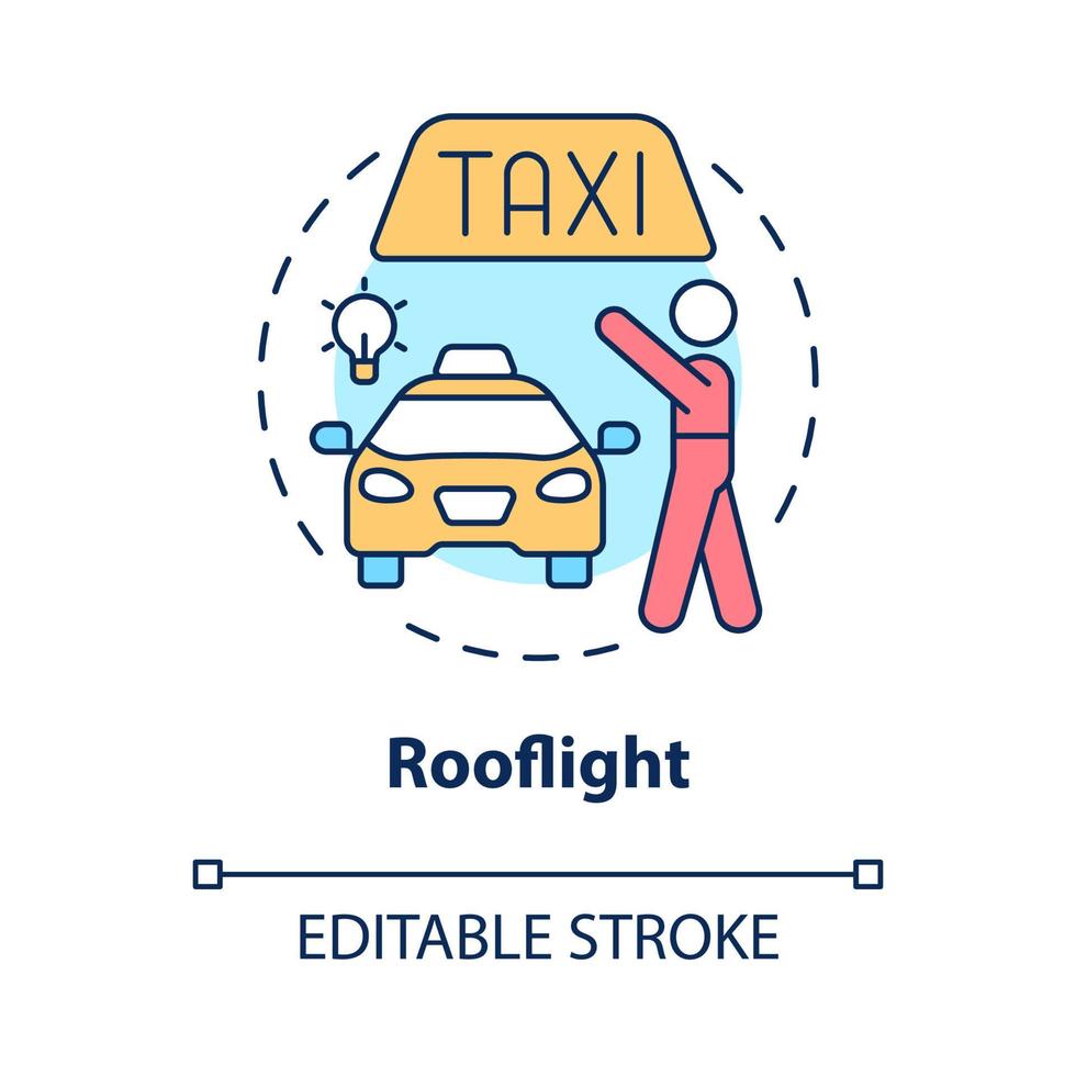 Rooflight concept icon. Shipping parel. Starting delivery business abstract idea thin line illustration. Isolated outline drawing. Editable stroke. Roboto-Medium, Myriad Pro-Bold fonts used vector