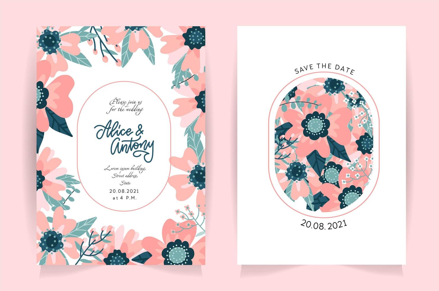 conjunto de concepto de adorno de boda de flores. arte tradicional, revista, libro, afiche, elemento floral abstracto de rosa mosqueta. diseño vectorial tarjeta de felicitación decorativa en colores pastel o fondo de diseño plano de invitación. vector