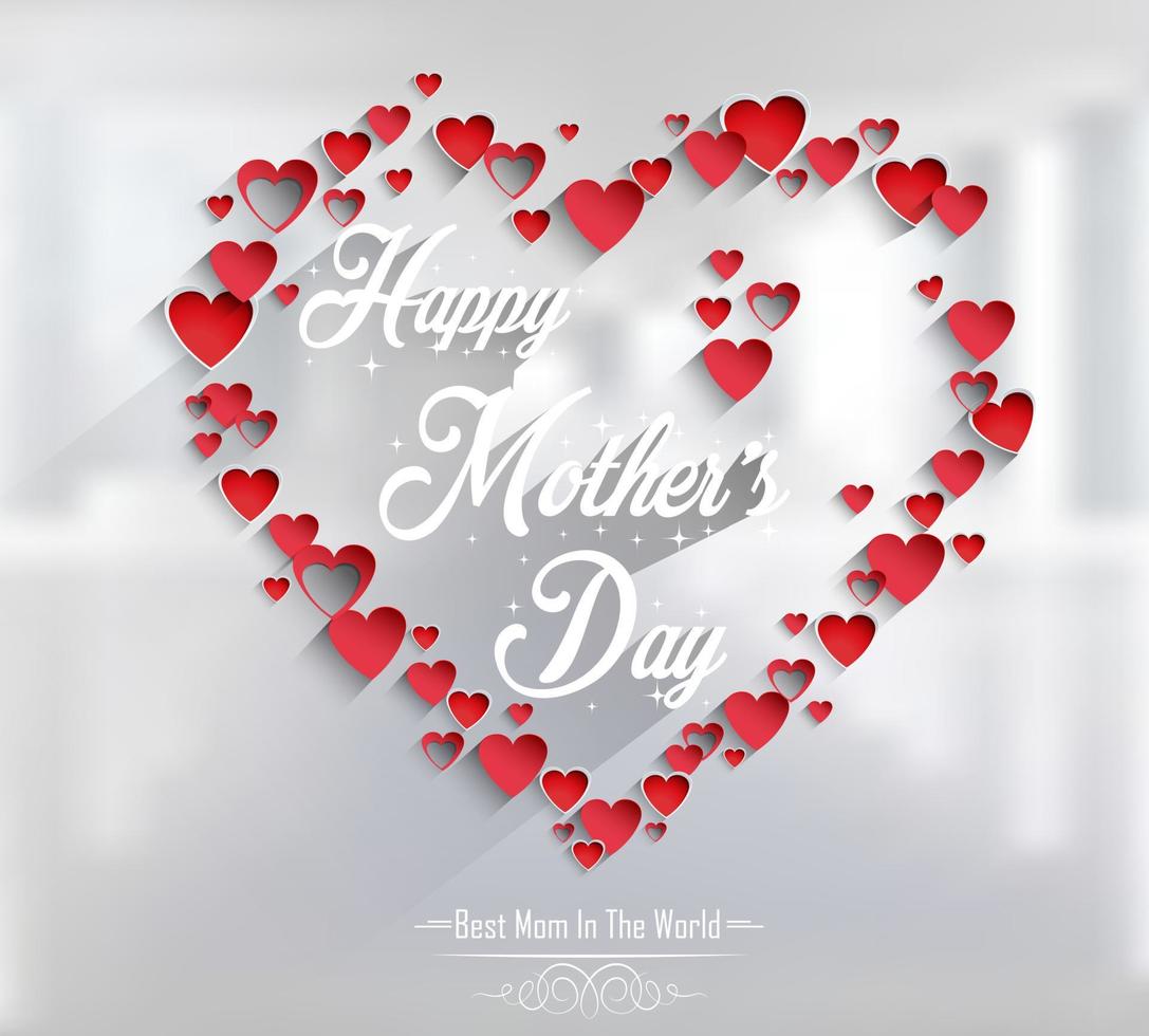 Mothers day with concept hearts.Vector vector