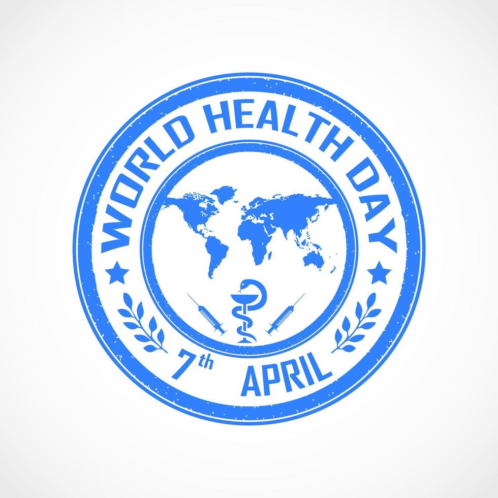 World health day concept with globe.Vector vector