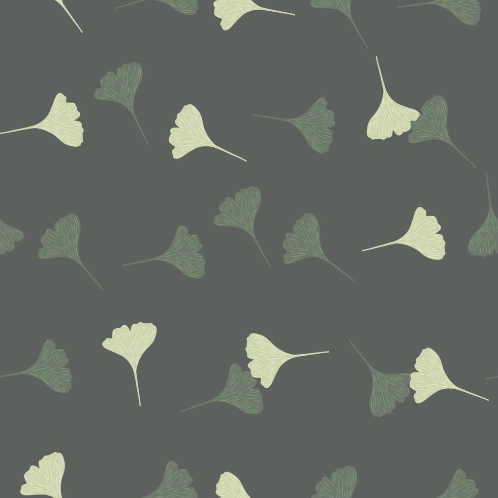 Ginkgo biloba seamless pattern. Beautiful plant background. vector