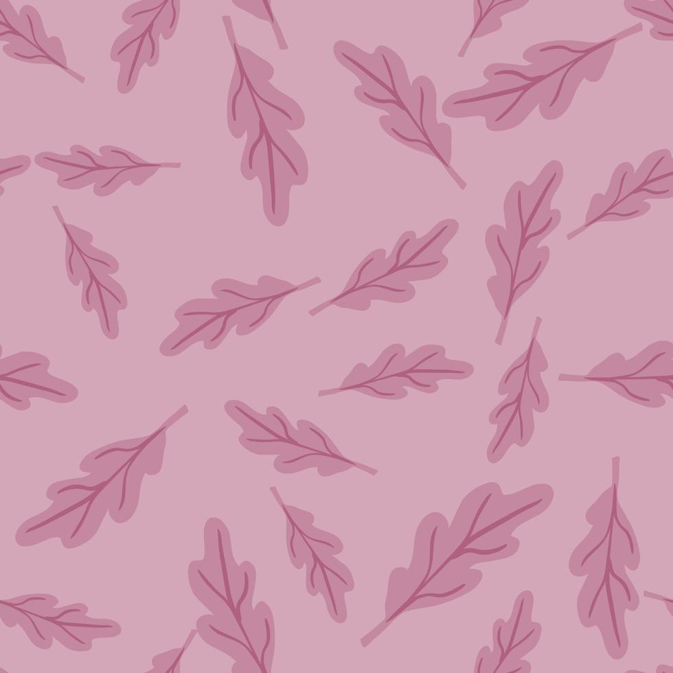 Oak leaf seamless pattern. Plant background. vector
