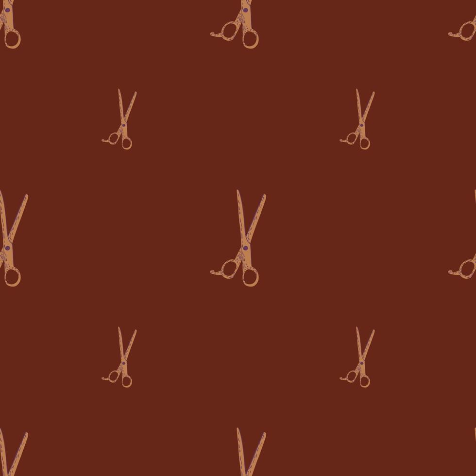 Scissors seamless pattern. Retro salon background. vector