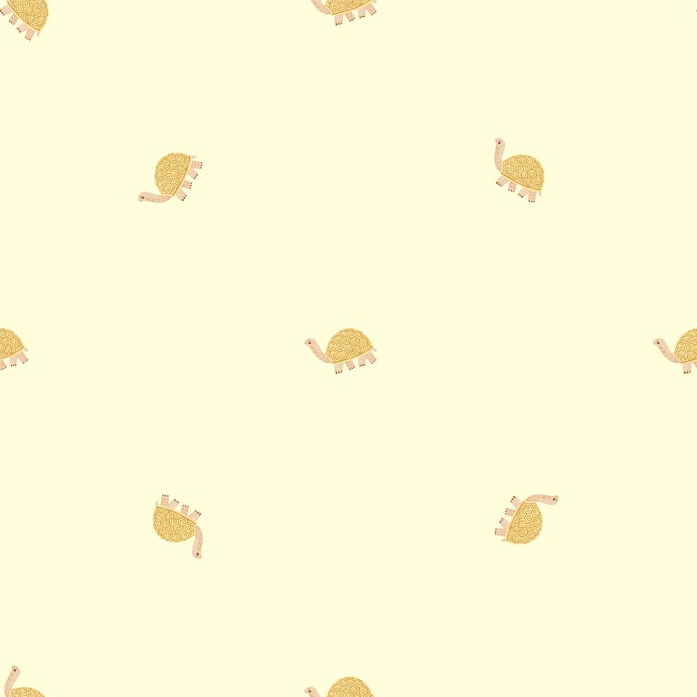 L12122021-07Cute turtles seamless pattern. Funny animals ornament. vector