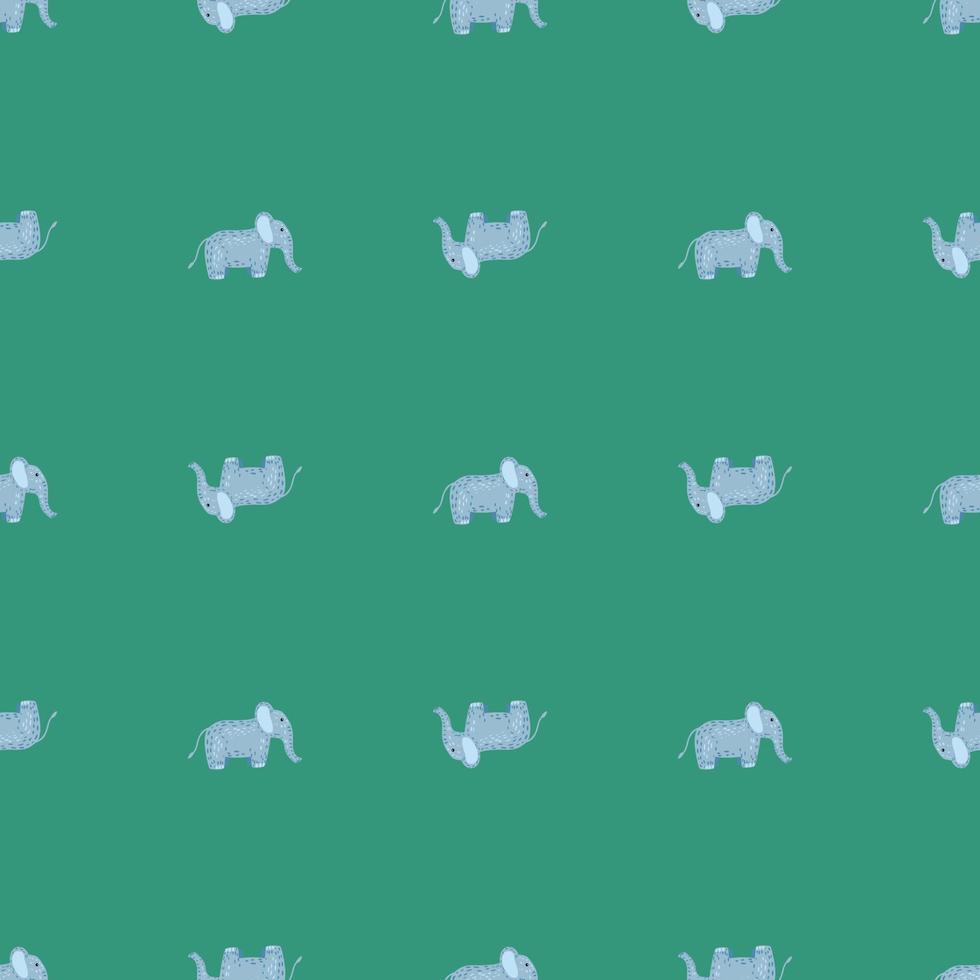 Elephant cute seamless pattern. Background with kids toy. vector