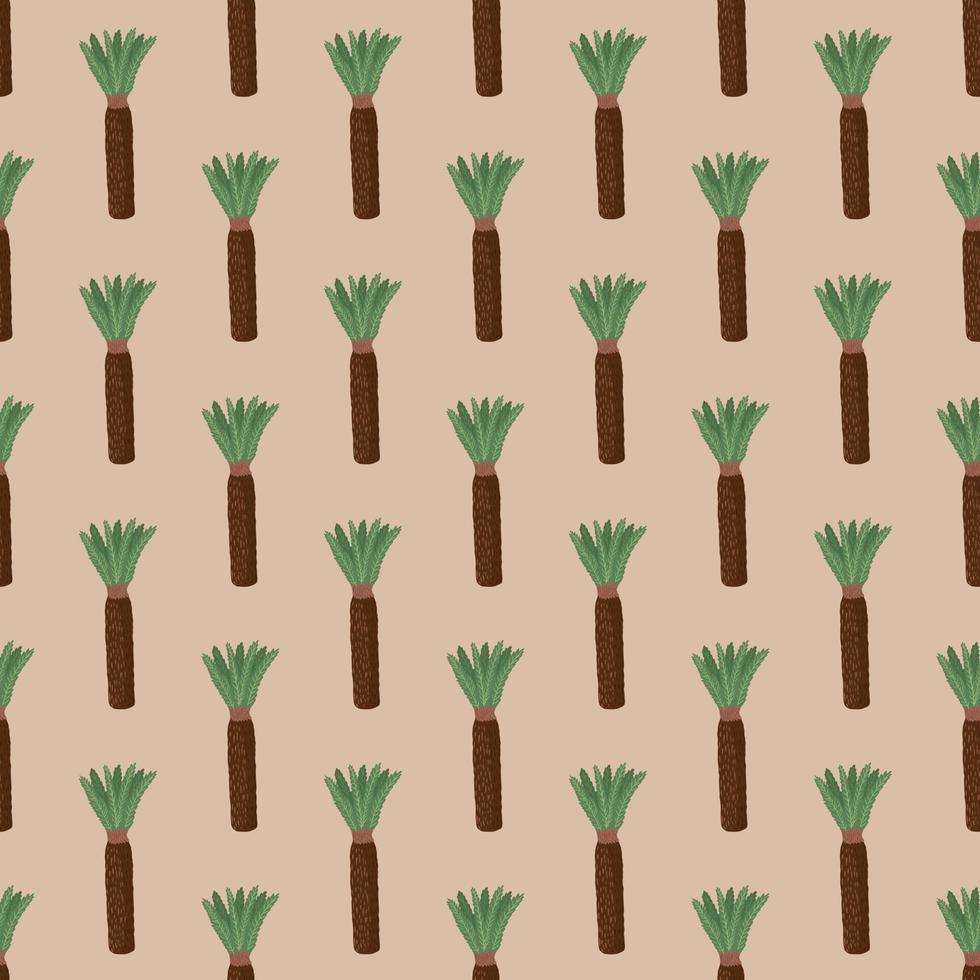 Palm tree seamless pattern. Background of tropical plant. vector
