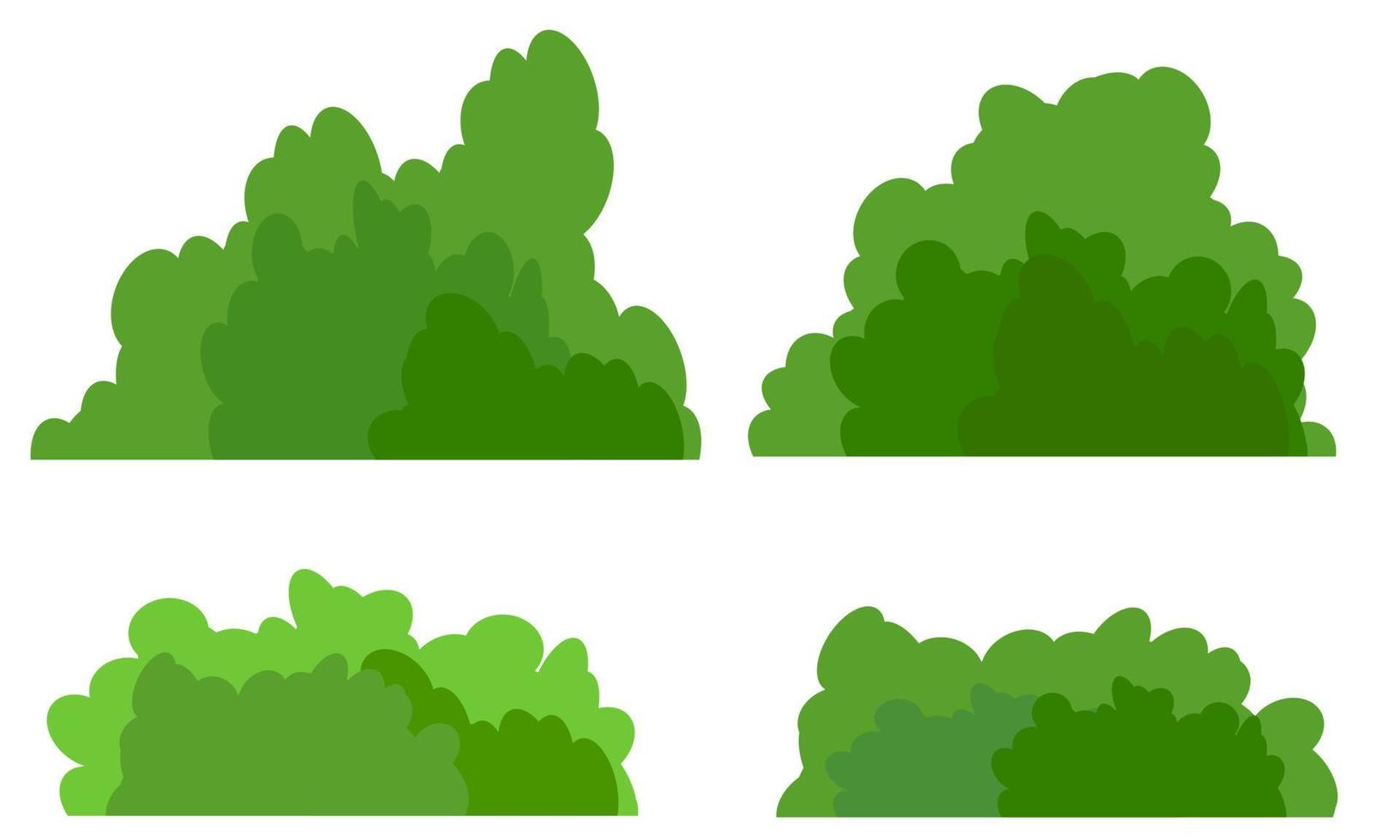 bush silhouette vector isolated on white background