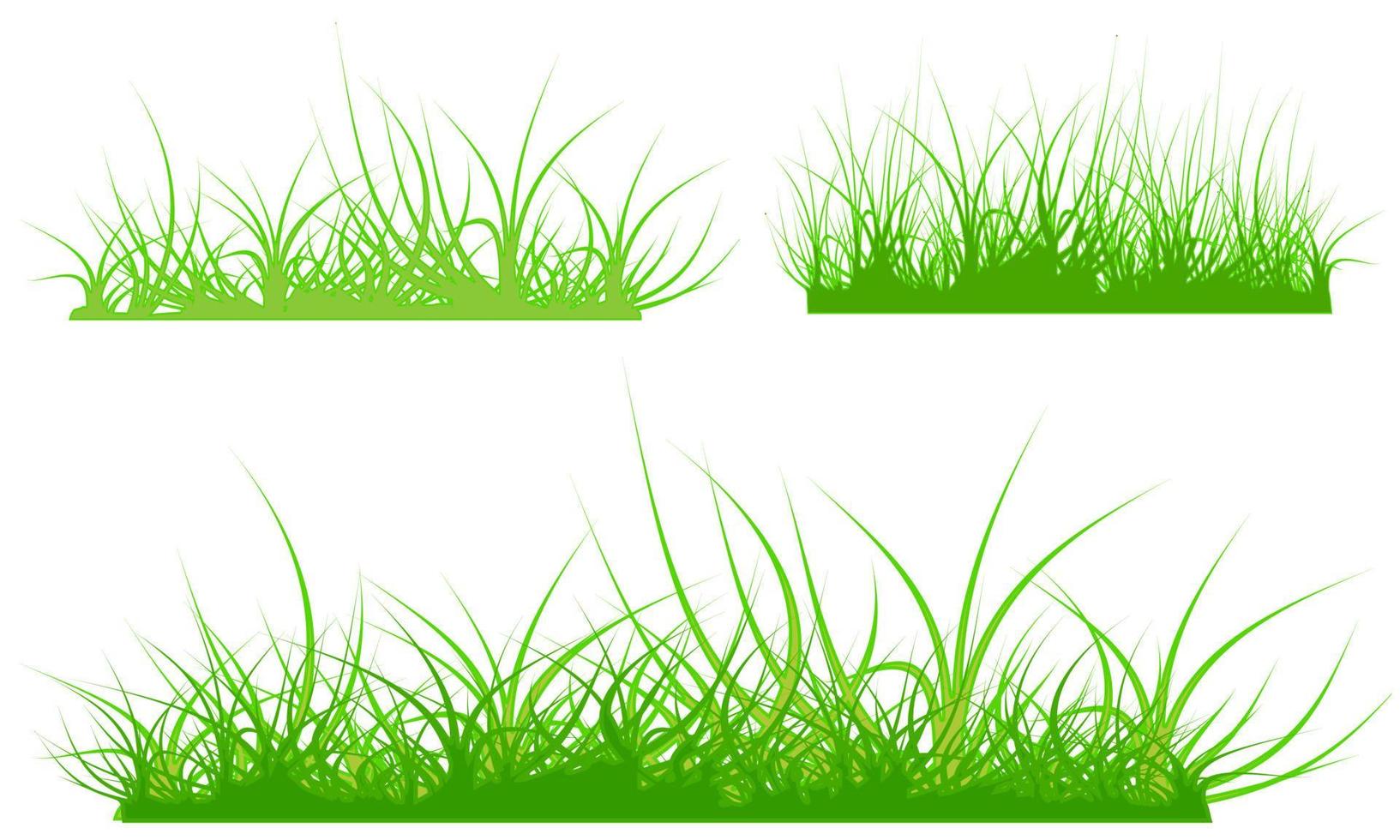 green grass set vector