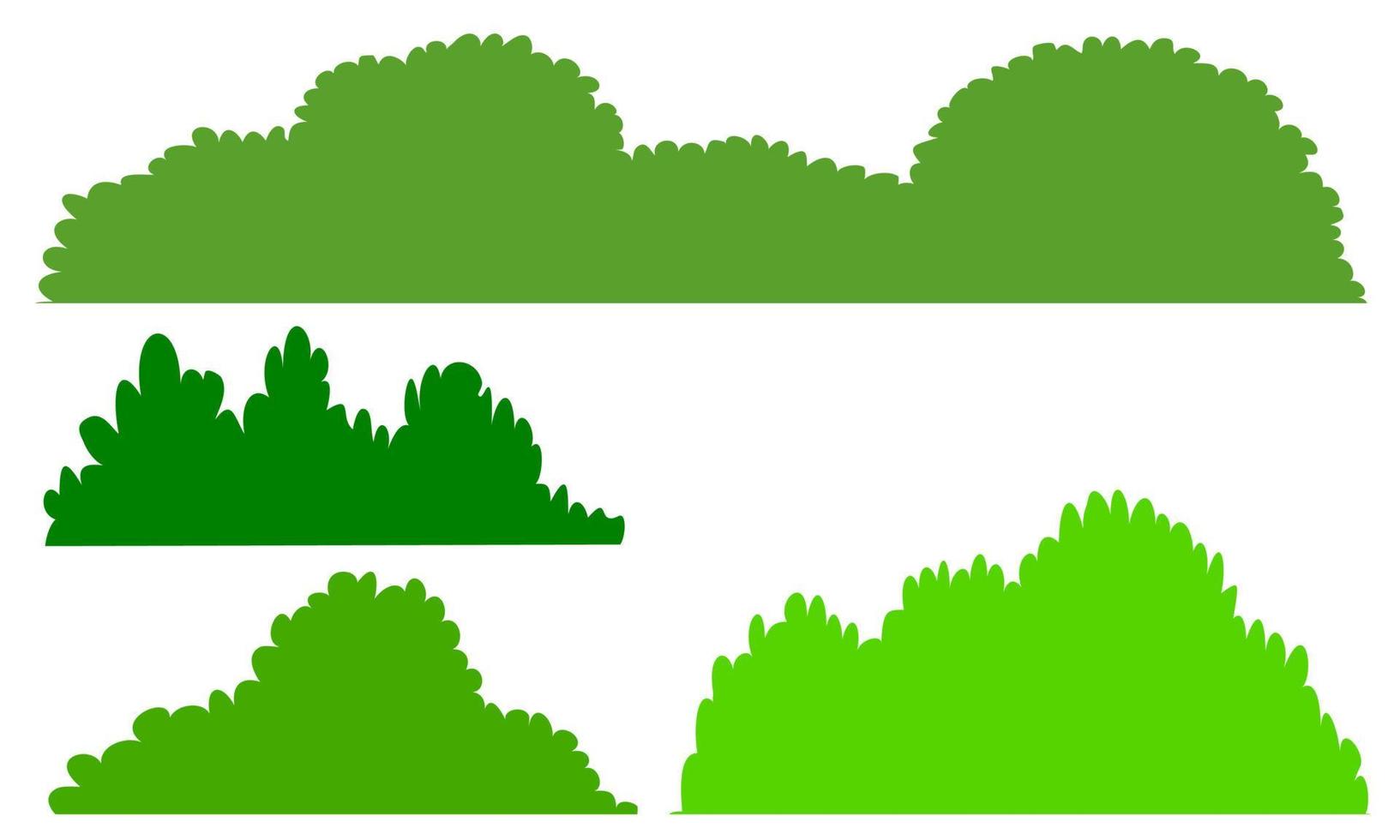 bush silhouette vector isolated on white background
