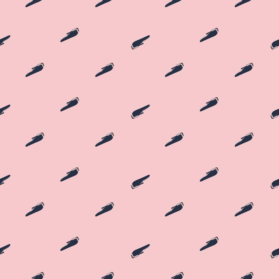 Clippers seamless pattern on. Vintage barber shops elements in doodle style. vector