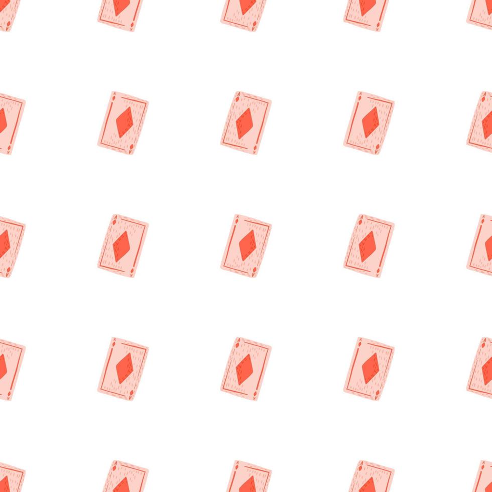 Game cards diamonds seamless pattern. Design gambling. vector