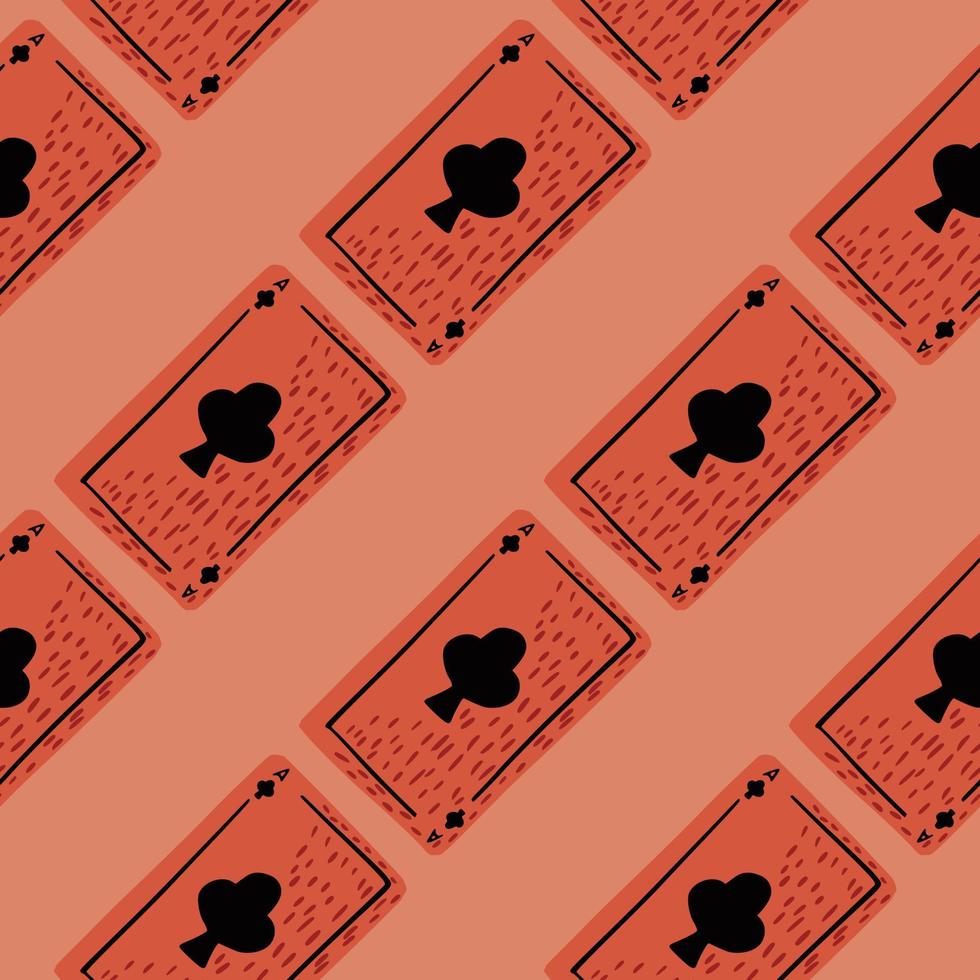 Game cards seamless pattern. Design gambling. vector