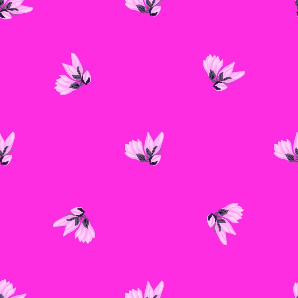 Magnolia seamless pattern. Romantic flower background. vector