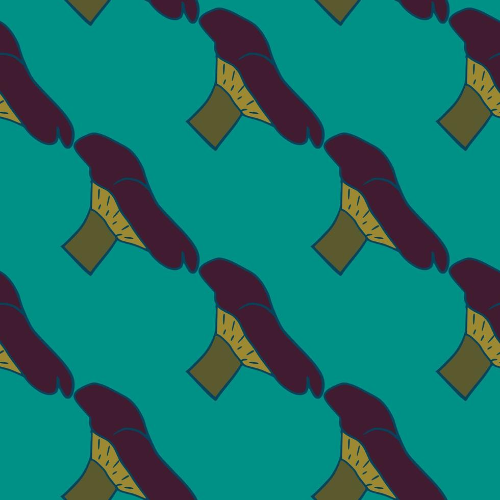 Mushrooms seamless pattern. Plant background. vector