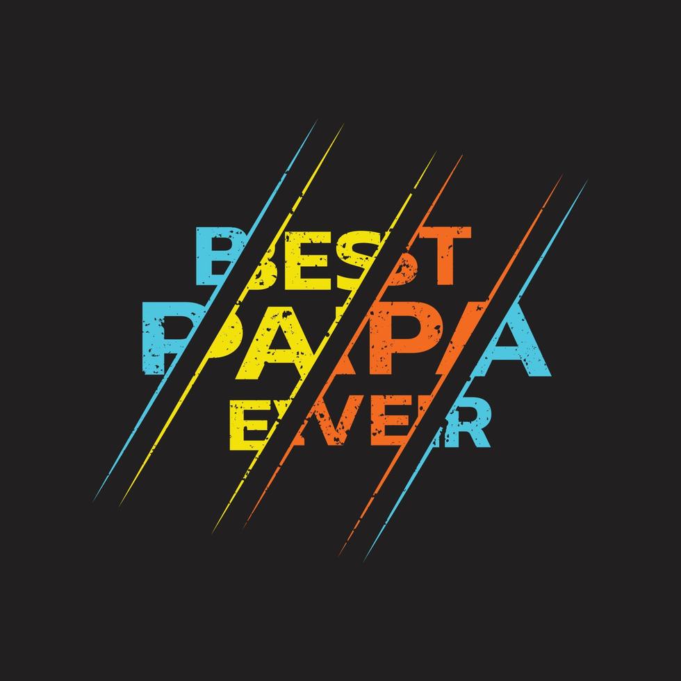 el mejor papá. diseño de camiseta de papá tipográfico para regalo del día del padre. vector