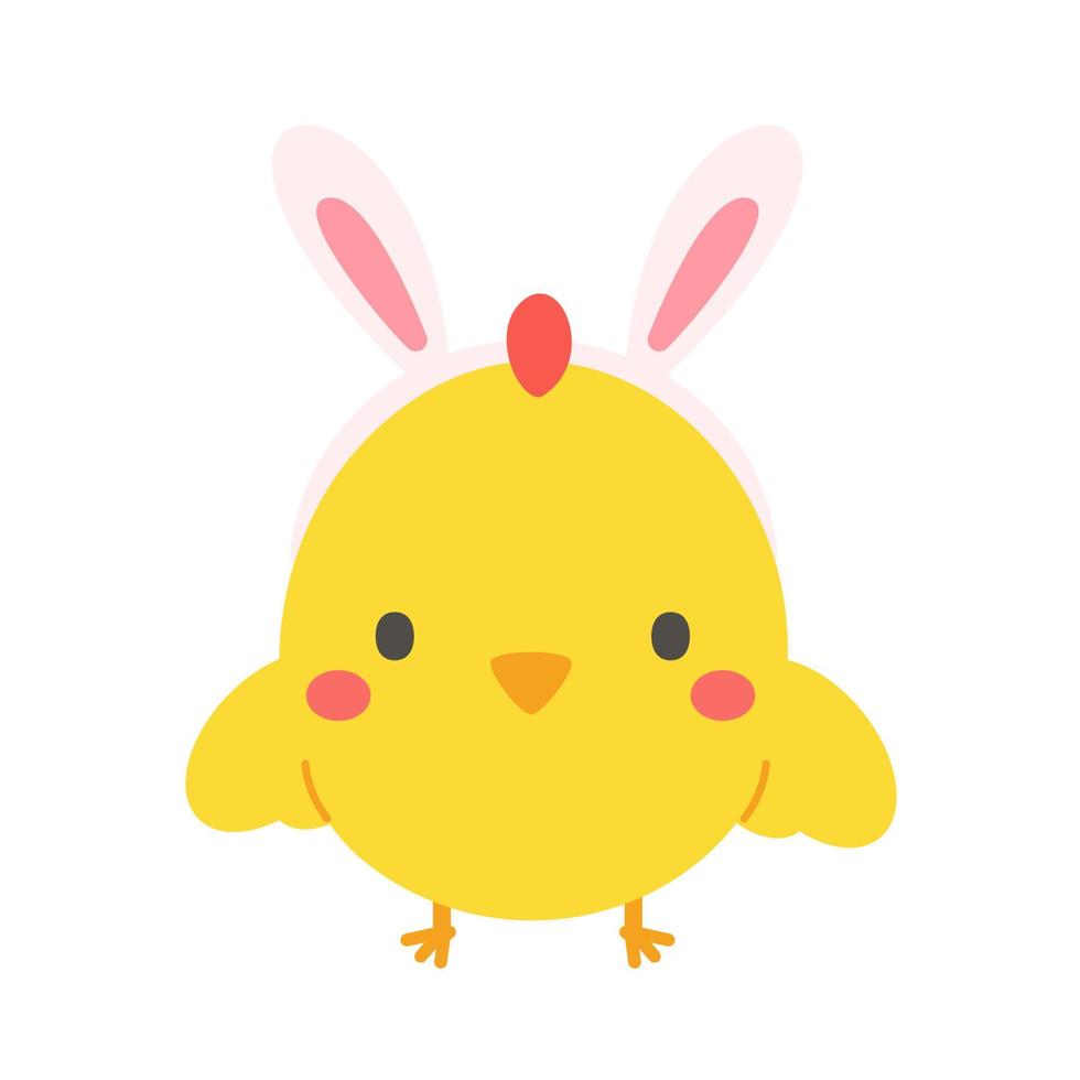 cartoon little chick Hatched eggs on Easter. decorate greeting cards for children vector