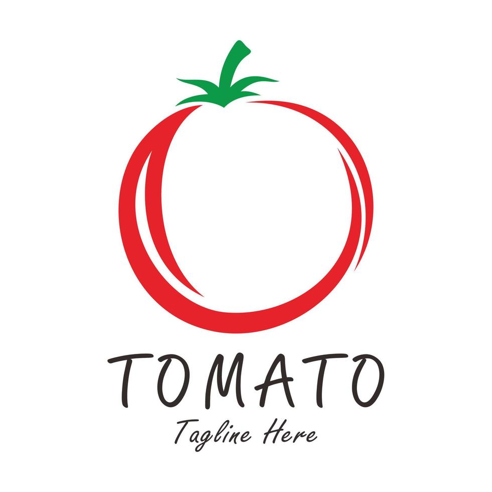 plantilla de logotipo de vector de tomate