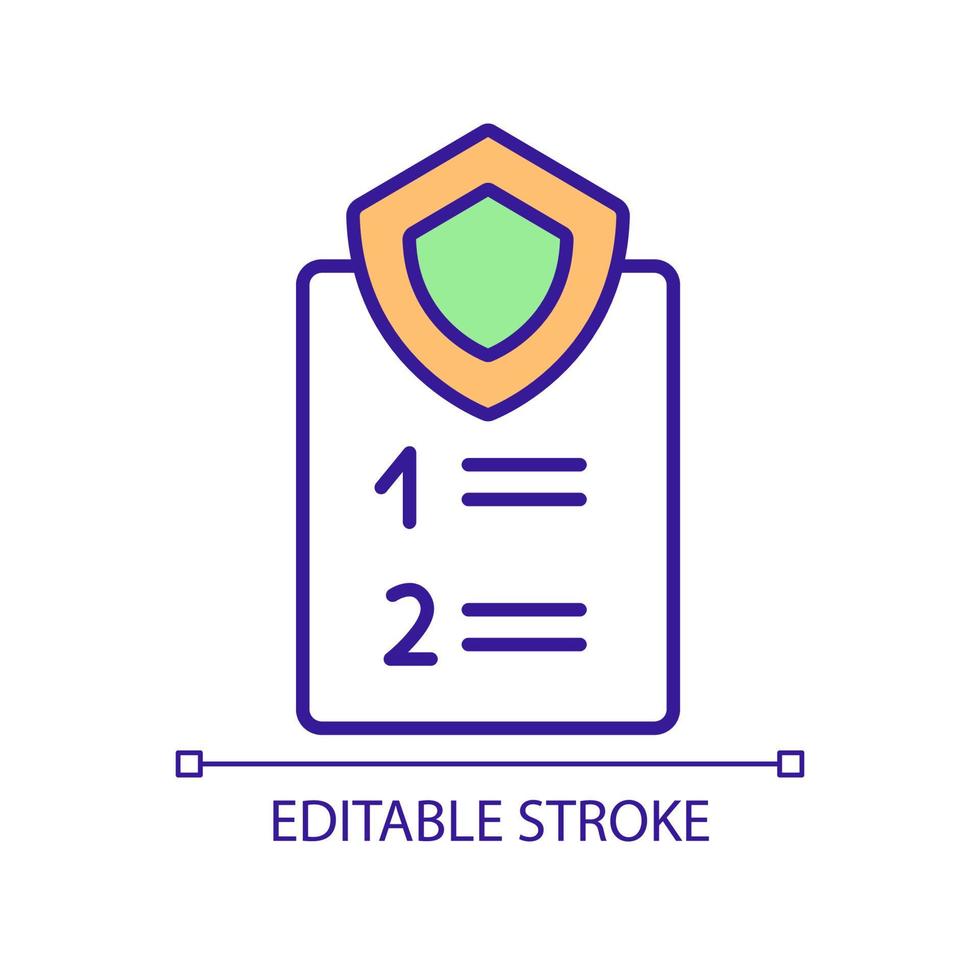 Immunization schedule RGB color icon. Vaccine recommendations. Immunisation program. Clinical trials. Routine administration. Isolated vector illustration. Simple filled line drawing. Editable stroke