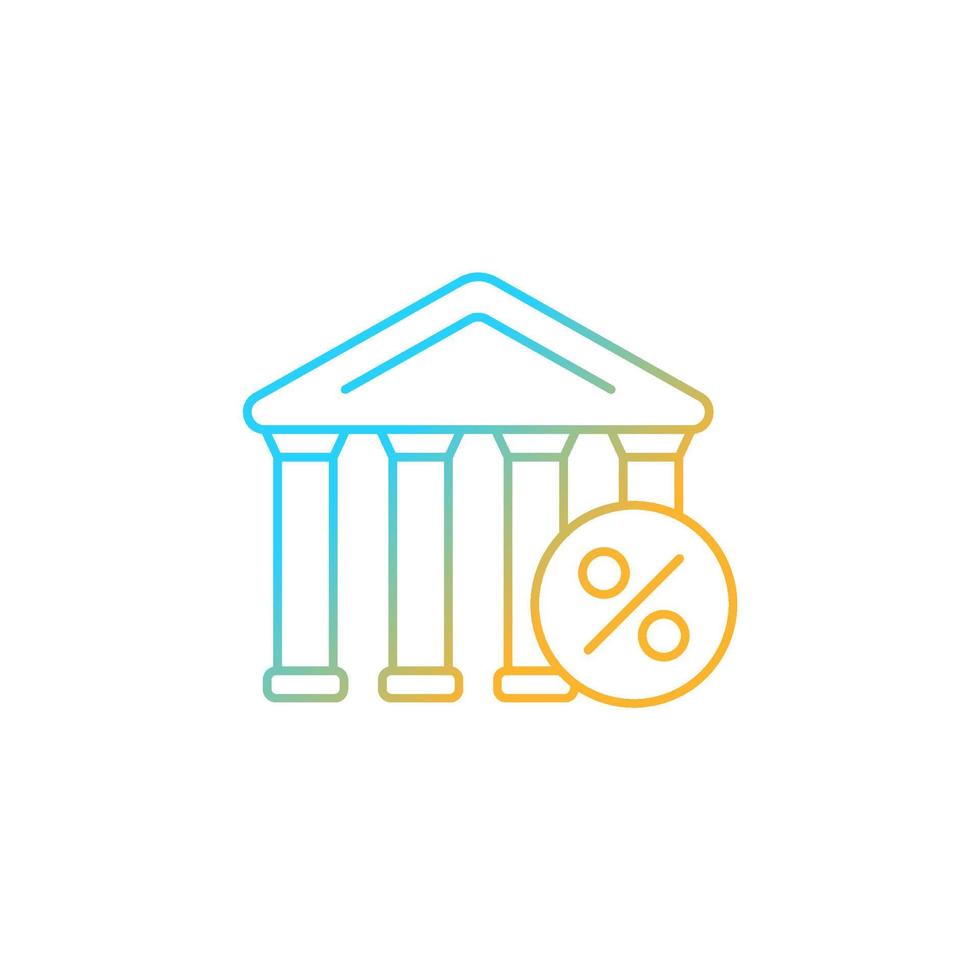 Free tickets to museums gradient linear vector icon. Receive free admission to stadium. Employee discount program. Thin line color symbol. Modern style pictogram. Vector isolated outline drawing