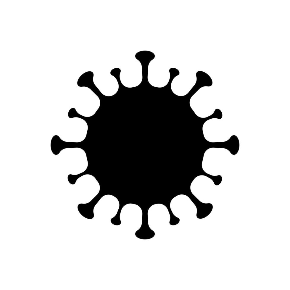 vector de icono de bacterias del virus covid-19. aislado, sencillo