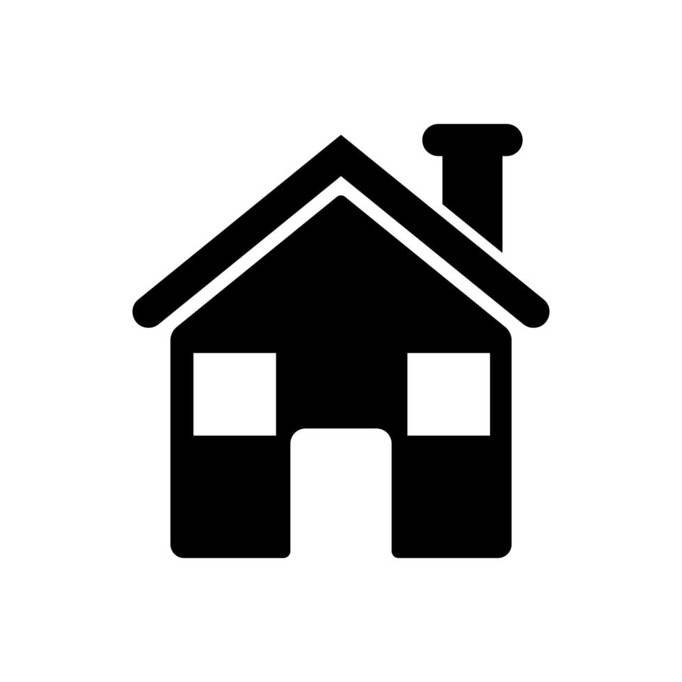 simple house shape icon vector. elements of doors, windows, roofs, chimneys. vector